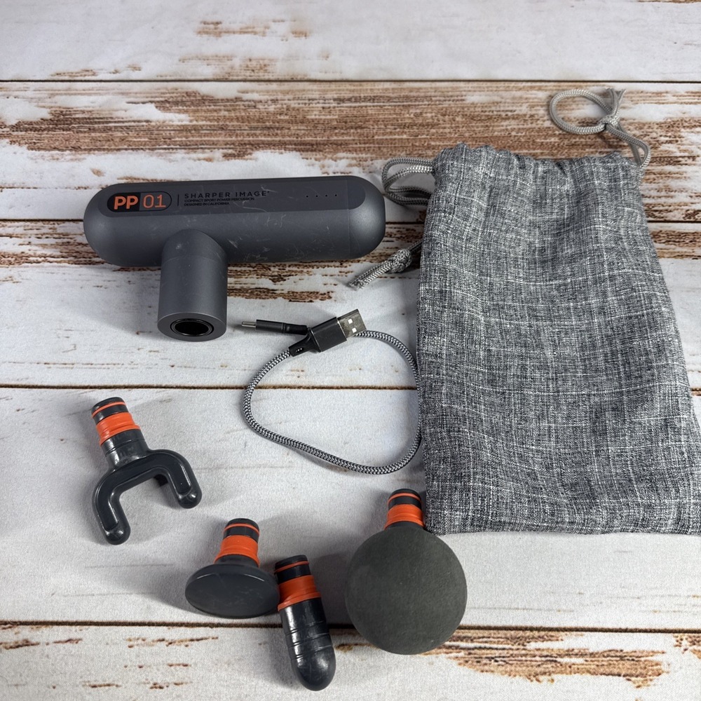 Sharper Image Powerboost Move Deep Tissue Percussion Massager Grey